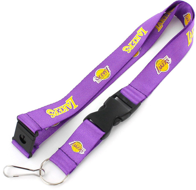 NBA Los Angeles Lakers Hardwood Classic Lanyard Keychain ID Holder NBA Fan Accessory