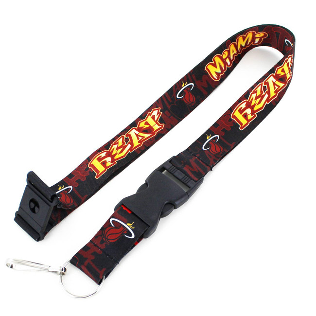 NBA Miami Heat Graffiti Lanyard Keychain ID Holder NBA Fan Accessory