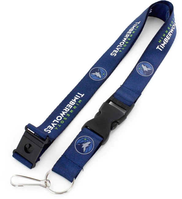 NBA Minnesota Timberwolves Team Lanyard Keychain ID Holder NBA Fan Accessory, Navy