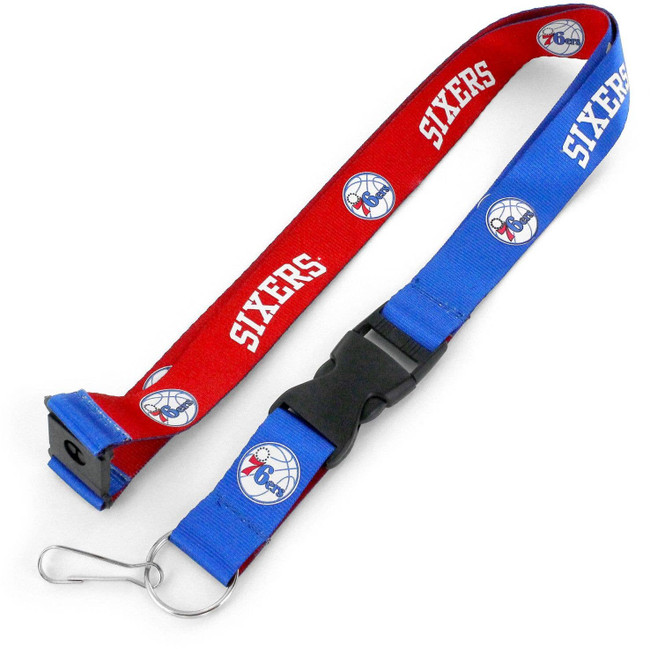 NBA Philadelphia 76ers Reversible Lanyard Keychain ID Holder NBA Fan Accessory