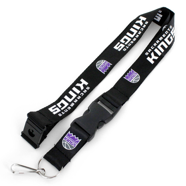 NBA Sacramento Kings Team Lanyard Keychain ID Holder NBA Fan Accessory, Black