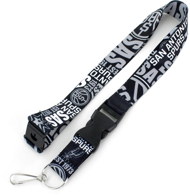 NBA San Antonio Spurs Dynamic Lanyard Keychain ID Holder NBA Fan Accessory