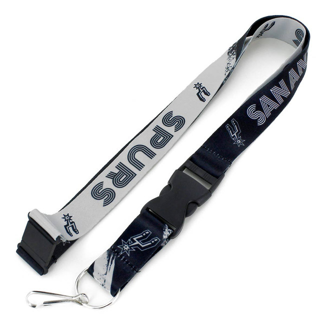 NBA San Antonio Spurs Crossfade Lanyard Keychain ID Holder NBA Fan Accessory
