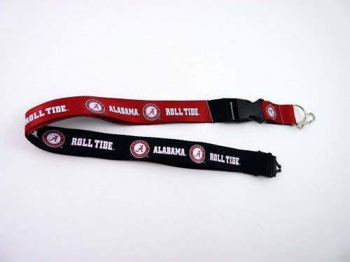 NCAA Alabama Crimson Tide Reversible Lanyard Keychain ID Holder NCAA Fan Accessory