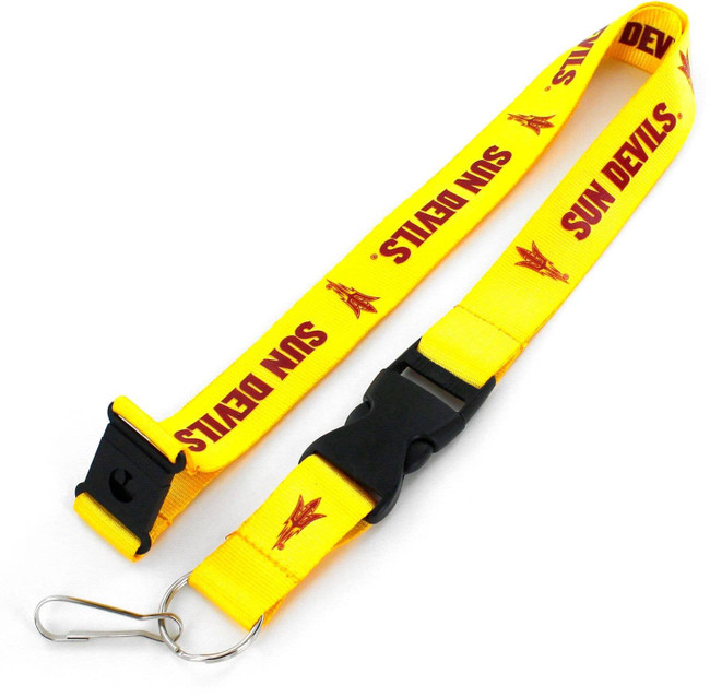 NCAA Arizona State Sun Devils Team Lanyard Keychain ID Holder NCAA Fan Accessory, Yellow
