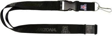 NCAA Arizona Wildcats Black on Black Lanyard Keychain ID Holder NCAA Fan Accessory