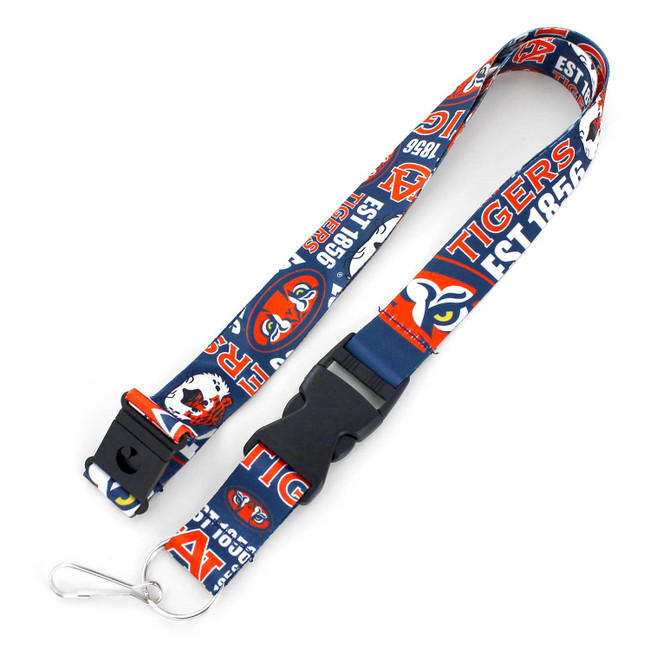 NCAA Auburn Tigers Dynamic Lanyard Keychain ID Holder NCAA Fan Accessory