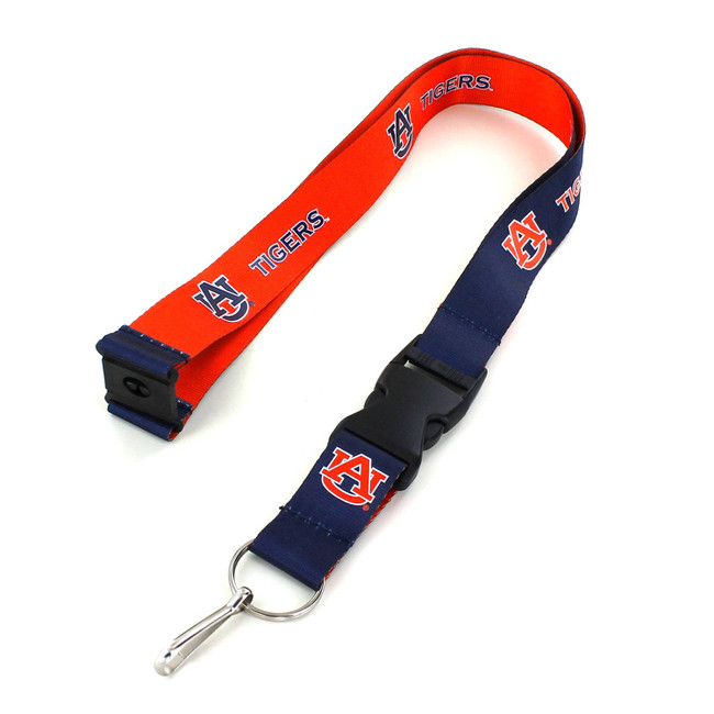 NCAA Auburn Tigers Reversible Lanyard Keychain ID Holder NCAA Fan Accessory