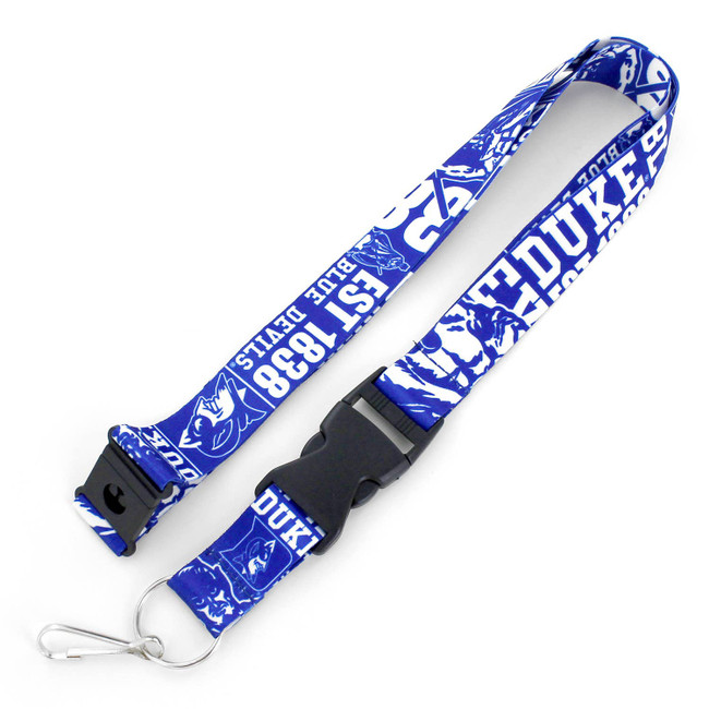 NCAA Duke Blue Devils Dynamic Lanyard Keychain ID Holder NCAA Fan Accessory