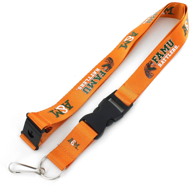 NCAA Florida A&M Rattlers Team Lanyard Keychain ID Holder NCAA Fan Accessory, Orange