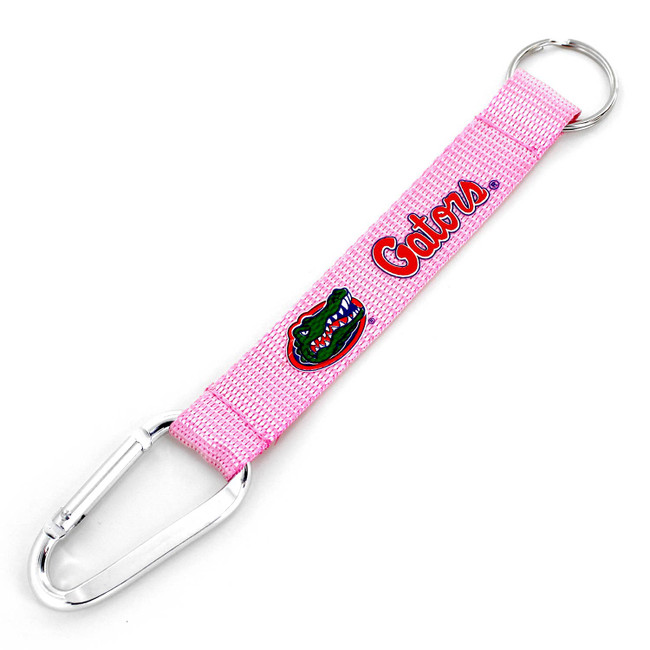 NCAA Florida Gators Pink Carabiner Lanyard Keychain ID Holder NCAA Fan Accessory Keychain