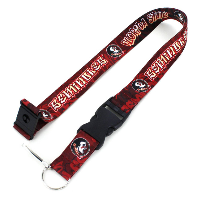 NCAA Florida State Seminoles Graffiti Lanyard Keychain ID Holder NCAA Fan Accessory