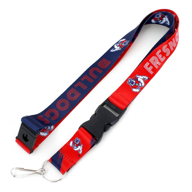 NCAA Fresno State Bulldogs Crossfade Lanyard Keychain ID Holder NCAA Fan Accessory
