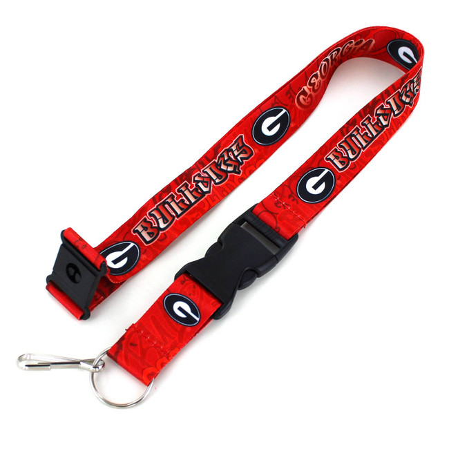 NCAA Georgia Bulldogs Graffiti Lanyard Keychain ID Holder NCAA Fan Accessory