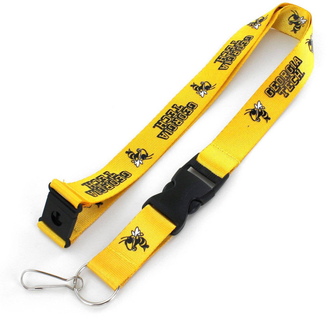 NCAA Georgia Tech Yellow Jackets Team Lanyard Keychain ID Holder NCAA Fan Accessory