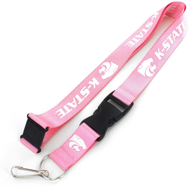 NCAA Kansas State Wildcats Team Lanyard Keychain ID Holder NCAA Fan Accessory, Pink