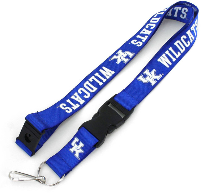 NCAA Kentucky Wildcats Team Lanyard Keychain ID Holder NCAA Fan Accessory, Blue