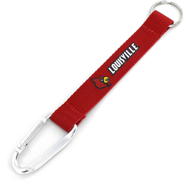 NCAA Louisville Cardinals Carabiner Lanyard Keychain ID Holder NCAA Fan Accessory Keychain