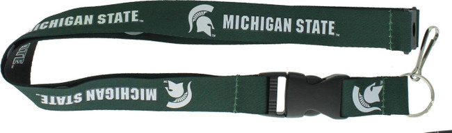 NCAA Michigan State Spartans Reversible Lanyard Keychain ID Holder NCAA Fan Accessory