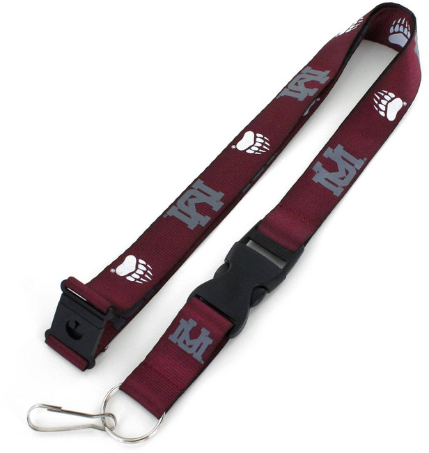 NCAA Montana Grizzlies Team Lanyard Keychain ID Holder NCAA Fan Accessory, Red