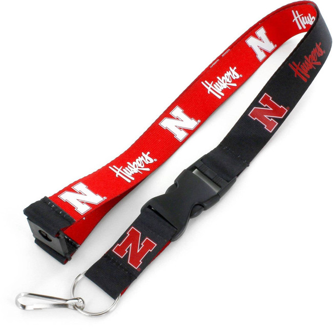 NCAA Nebraska Cornhuskers Reversible Lanyard Keychain ID Holder NCAA Fan Accessory