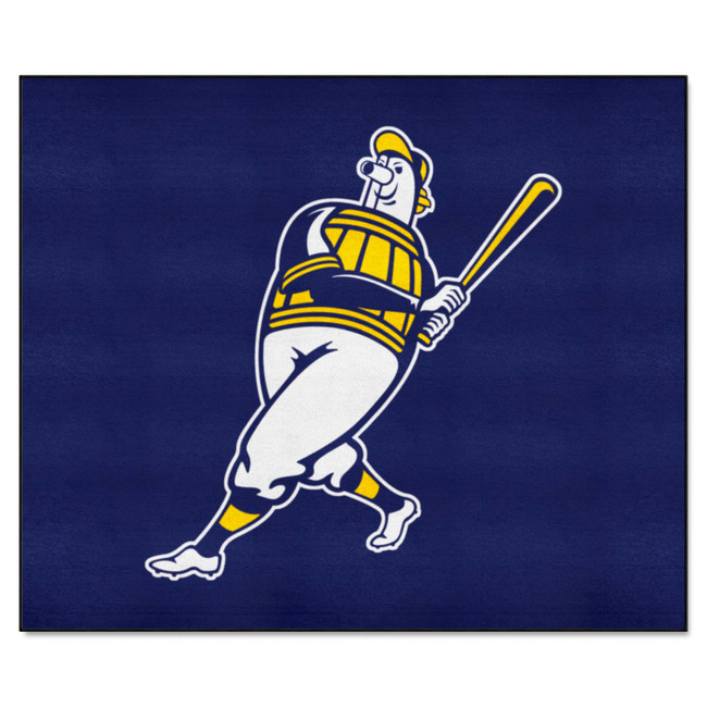 Milwaukee Brewers Tailgater Rug - 5ft. x 6ft. Barrell Man Alternate Logo