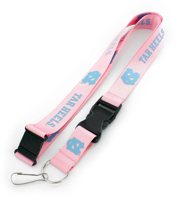 NCAA North Carolina Tar Heels Team Lanyard Keychain ID Holder NCAA Fan Accessory, Pink