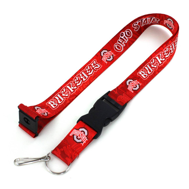 NCAA Ohio State Buckeyes Graffiti Lanyard Keychain ID Holder NCAA Fan Accessory