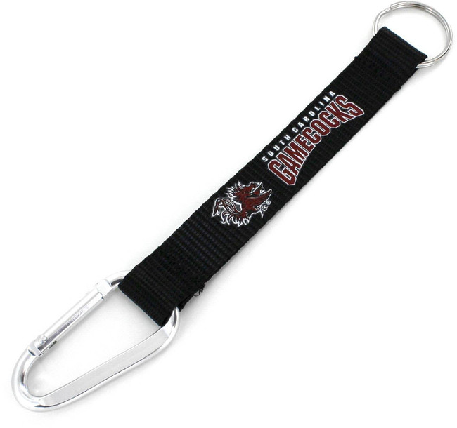 NCAA South Carolina Gamecocks Carabiner Lanyard Keychain ID Holder NCAA Fan Accessory Keychain