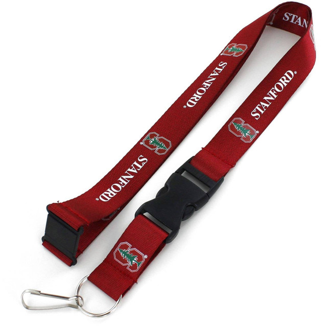 NCAA Stanford Cardinal Team Lanyard Keychain ID Holder NCAA Fan Accessory, Red