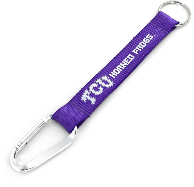 NCAA TCU Horned Frogs Carabiner Lanyard Keychain ID Holder NCAA Fan Accessory Keychain