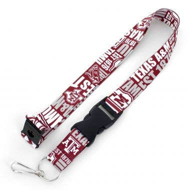 NCAA Texas A&M Aggies Dynamic Lanyard Keychain ID Holder NCAA Fan Accessory