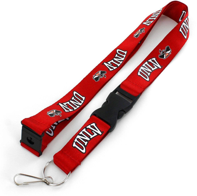 NCAA UNLV Runnin' Rebels Team Lanyard Keychain ID Holder NCAA Fan Accessory, Red