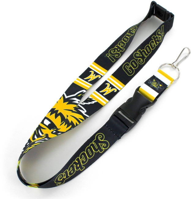 NCAA Wichita State Shockers Mascot Lanyard Keychain ID Holder NCAA Fan Accessory