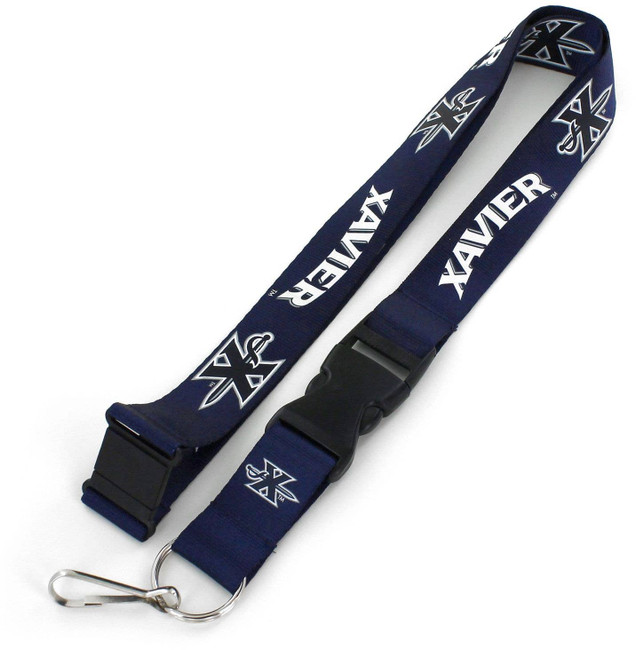 NCAA Xavier Musketeers Team Lanyard Keychain ID Holder NCAA Fan Accessory, Blue