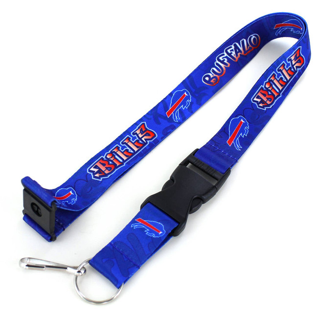 NFL Buffalo Bills Graffiti Lanyard Keychain ID Holder NFL Fan Accessory