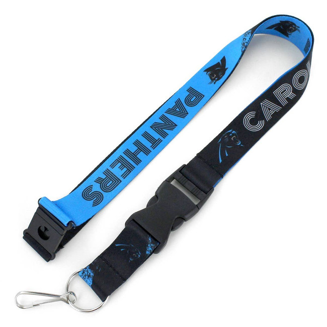 NFL Carolina Panthers Crossfade Lanyard Keychain ID Holder NFL Fan Accessory