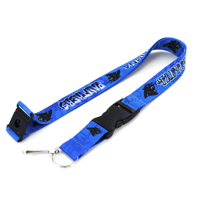 NFL Carolina Panthers Graffiti Lanyard Keychain ID Holder NFL Fan Accessory