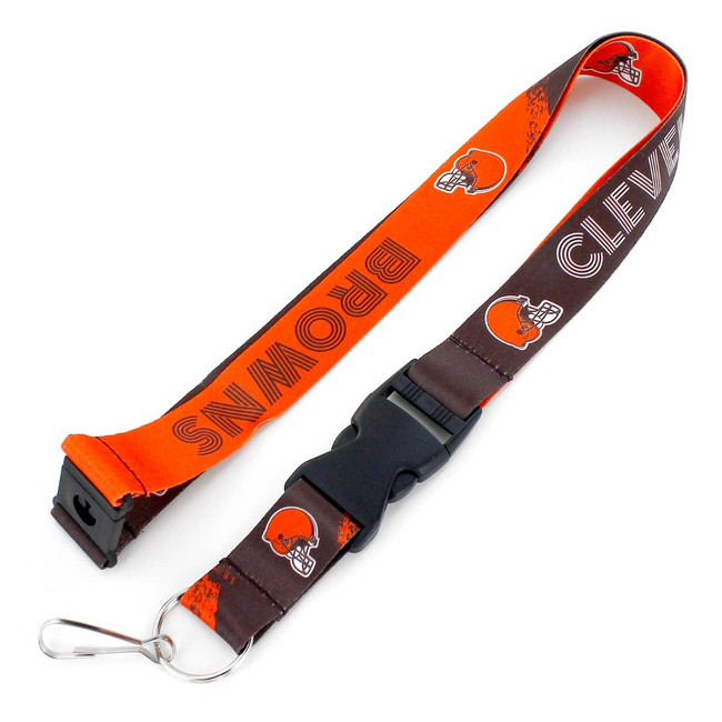 NFL Cleveland Browns Crossfade Lanyard Keychain ID Holder NFL Fan Accessory