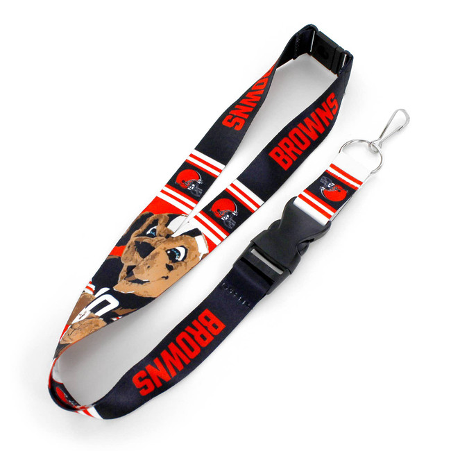 NFL Cleveland Browns Mascot Lanyard Keychain ID Holder NFL Fan Accessory