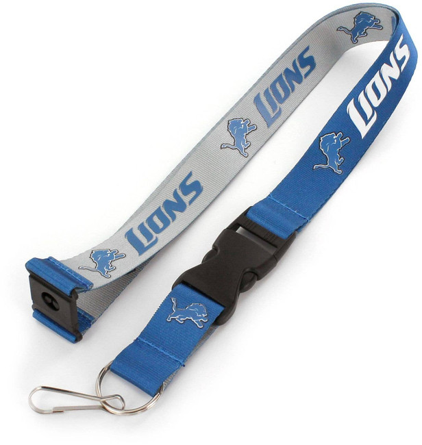 NFL Detroit Lions Reversible Lanyard Keychain ID Holder NFL Fan Accessory