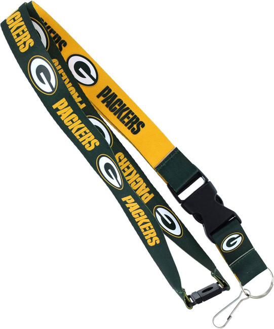 NFL Green Bay Packers Reversible Lanyard Keychain ID Holder NFL Fan Accessory
