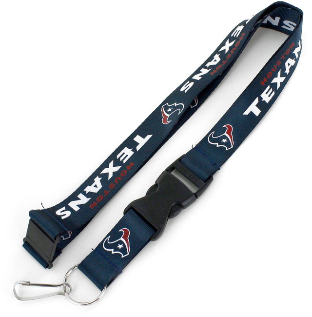 NFL Houston Texans Team Lanyard Keychain ID Holder NFL Fan Accessory, Navy