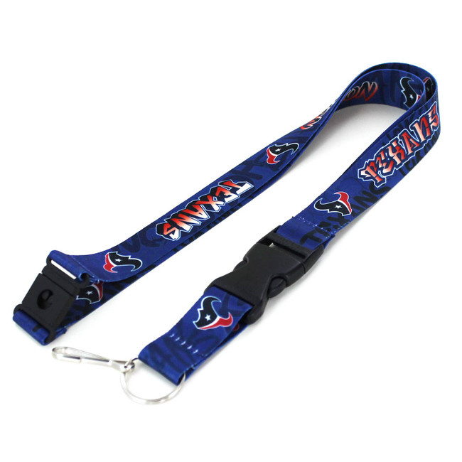 NFL Houston Texans Graffiti Lanyard Keychain ID Holder NFL Fan Accessory