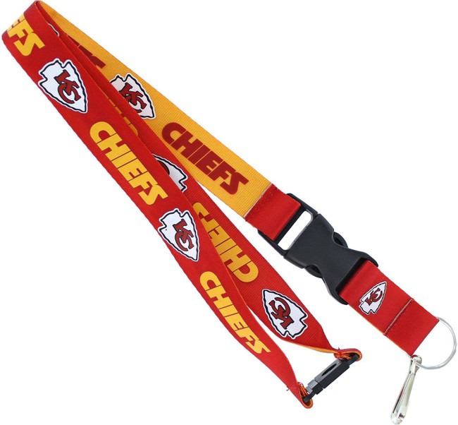 NFL Kansas City Chiefs Reversible Lanyard Keychain ID Holder NFL Fan Accessory