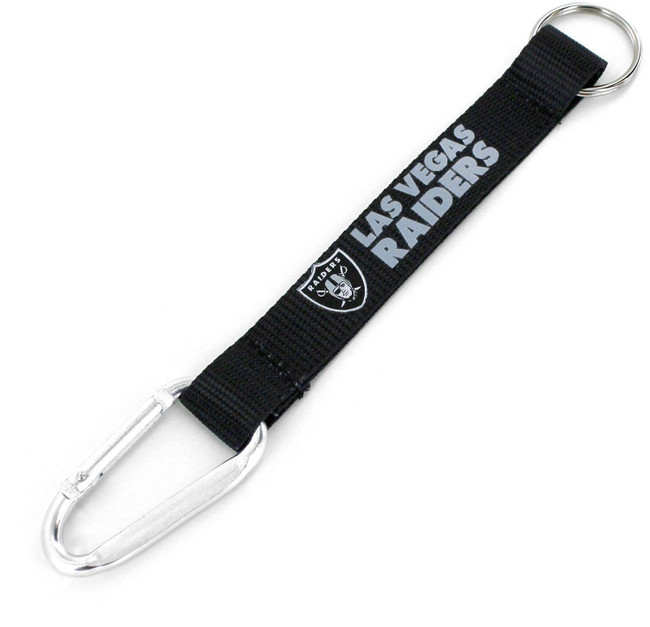 NFL Las Vegas Raiders Carabiner Lanyard Keychain ID Holder NFL Fan Accessory Keychain