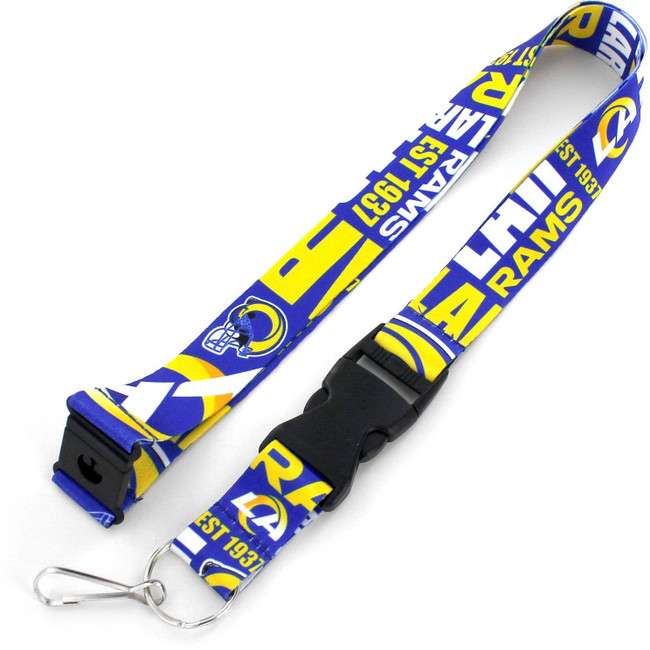 NFL Los Angeles Rams Dynamic Lanyard Keychain ID Holder NFL Fan Accessory