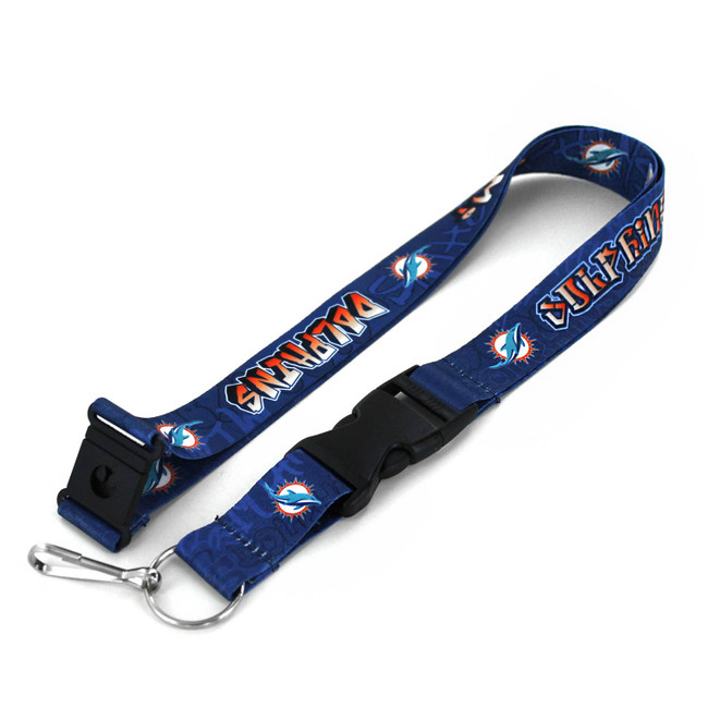 NFL Miami Dolphins Graffiti Lanyard Keychain ID Holder NFL Fan Accessory