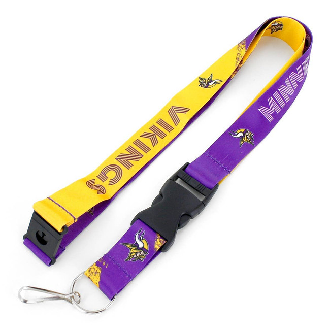 NFL Minnesota Vikings Crossfade Lanyard Keychain ID Holder NFL Fan Accessory