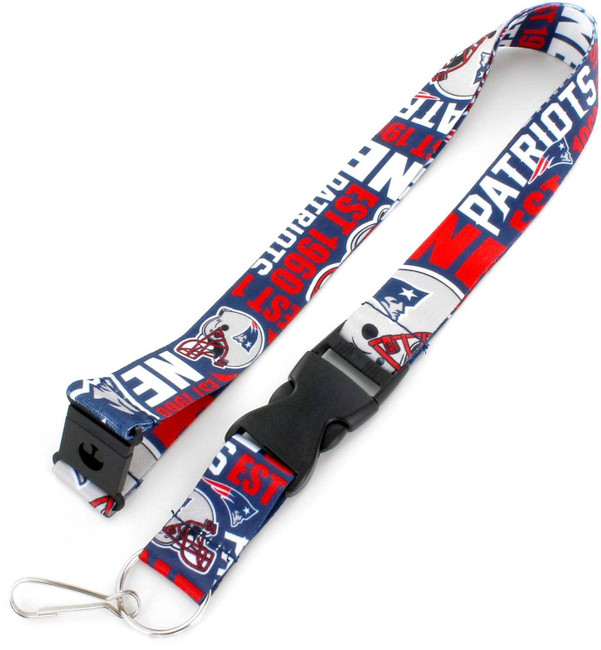 NFL New England Patriots Dynamic Lanyard Keychain ID Holder NFL Fan Accessory